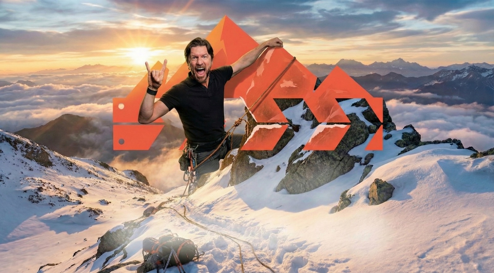 Ryan Koral on a mountain summit